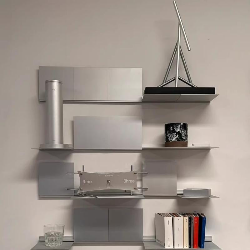 Sustainable Living Eco Friendly - Półka ścienna aluminiowa składana w stylu